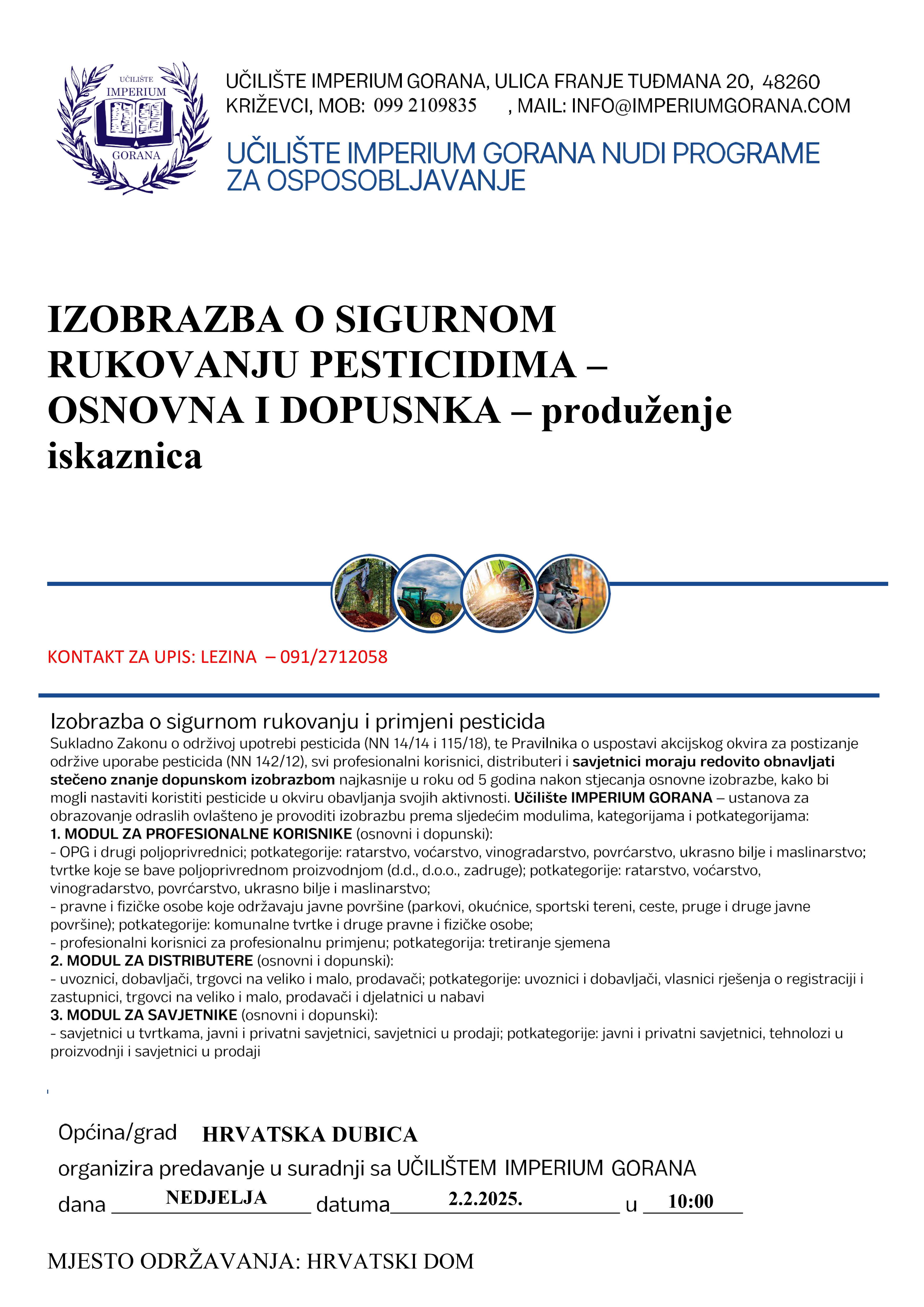 Sigurno rukovanje pesticidima